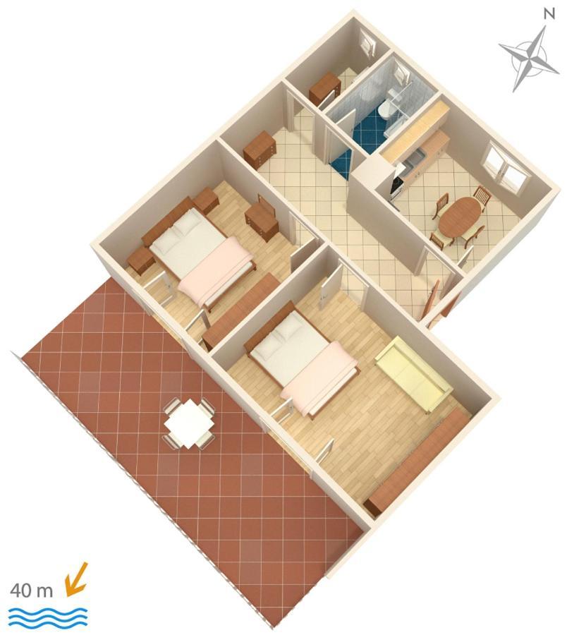 Apartments By The Sea Privlaka, Zadar - 666 Εξωτερικό φωτογραφία